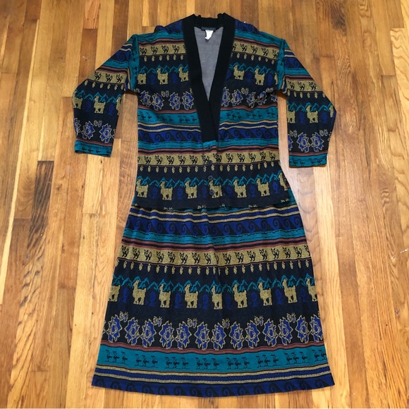 Peruvian connection vibe - 2 Pc SET Knits Alpaca Llama Skirt size L and skirt XL - Picture 2 of 12